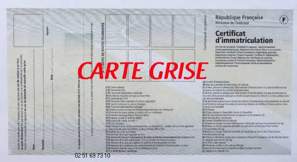 carte grise auto